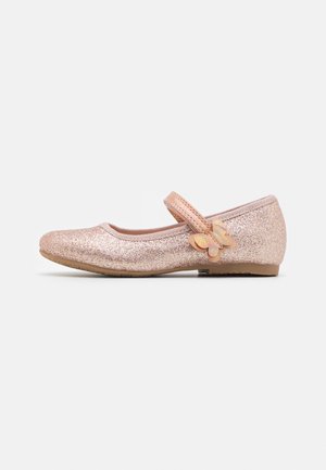 Ankle strap ballet pumps - rose gold