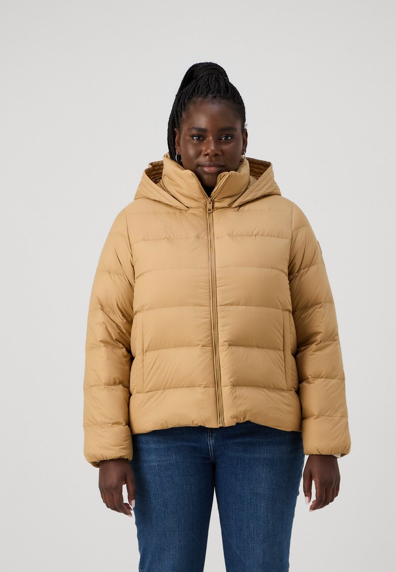 Tommy Hilfiger Curve CASUAL HOOD JACKET - Daunenjacke - classic khaki