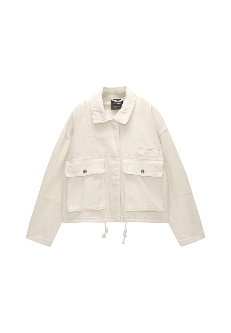 PULL&BEAR POCKETS - Jeansjacke - beige - Zalando.de