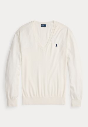 COTTON V-NECK SWEATER - Pulover - collection cream