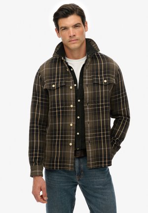 MERCHANT HEAVY CHECKED - Veste légère - homestead ombre olive green