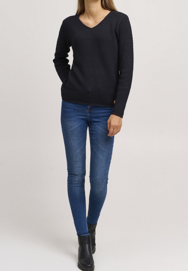Oxmo Strickpullover - black