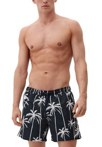 s.Oliver MIT ALLOVER-PRINT - Badeshorts - navy