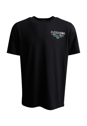 Alessandro Zavetti, MONTANELLI T-SHIRT - T-shirt imprimé - black optic white azure wave