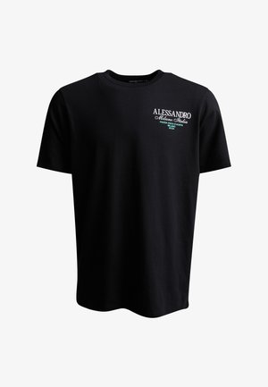 Alessandro Zavetti, MONTANELLI T-SHIRT - T-shirt imprimé - black optic white azure wave