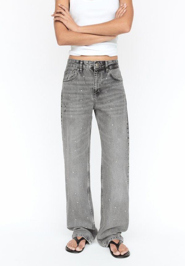 WITH RHINESTONES  - Jeans Straight Leg