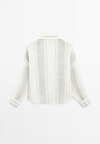 FLOWING STRIPED GARMENT - Blouse - white