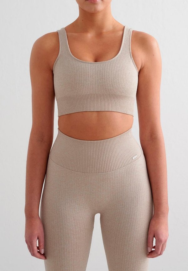 RIBBED SEAMLESS  - Sport-BH mit mittlerer Stützkraft - beige