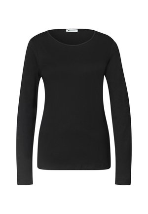 Street One, BASIC LANGARM SHIRT IN UNIFARBE - Longsleeve - black