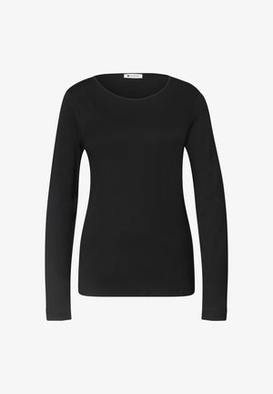 Street One, BASIC LANGARM SHIRT IN UNIFARBE - Langarmshirt - black