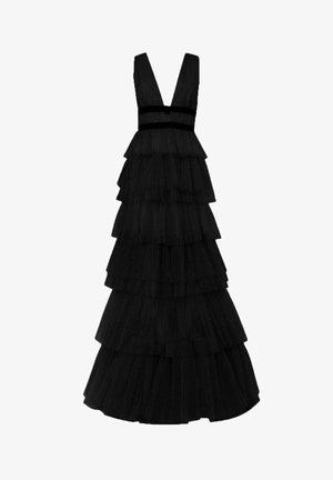 True Decadence BLACK PLUNGE FRONT SOFT TULLE LAYERED - Robe de soirée - black