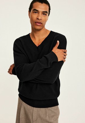 V-NECK - Neule - black