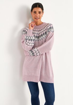 JACQUARD PATTERNED  SWEATER - Strickpullover - pink patterned
