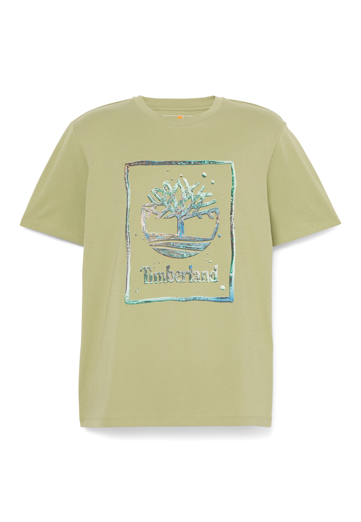 Timberland WATER STACK LOGO SHORT-SLEEVE TEE - Triko s potiskem - light green