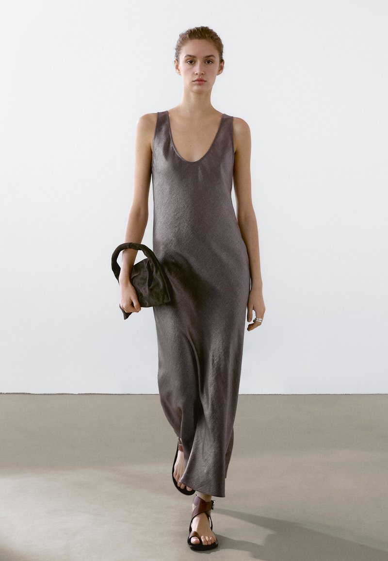 Massimo Dutti - MIDI  - Robe de jour - silver coloured, Agrandir