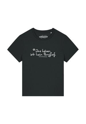 watapparel, DAS LEBEN IST KEIN PONYHOF - T-Shirt print - black