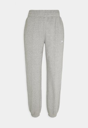 Nike Sportswear W NSW ESSNTL PANT FLC TREND - Jogginghose - dark grey heather/matte silver/white