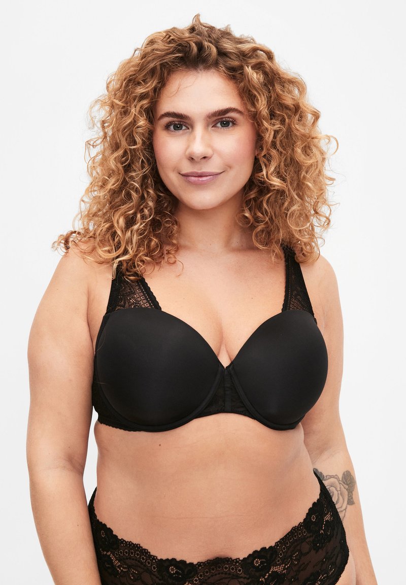 Devoted By Zizzi - GEFORMTER MIT  - Balconette bra - black, Enlarge