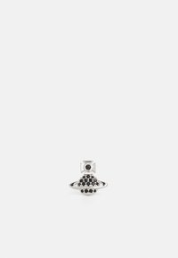 TAMIA SINGLE STUD UNISEX - Boucle d'oreille individuelle - silver-coloured/black