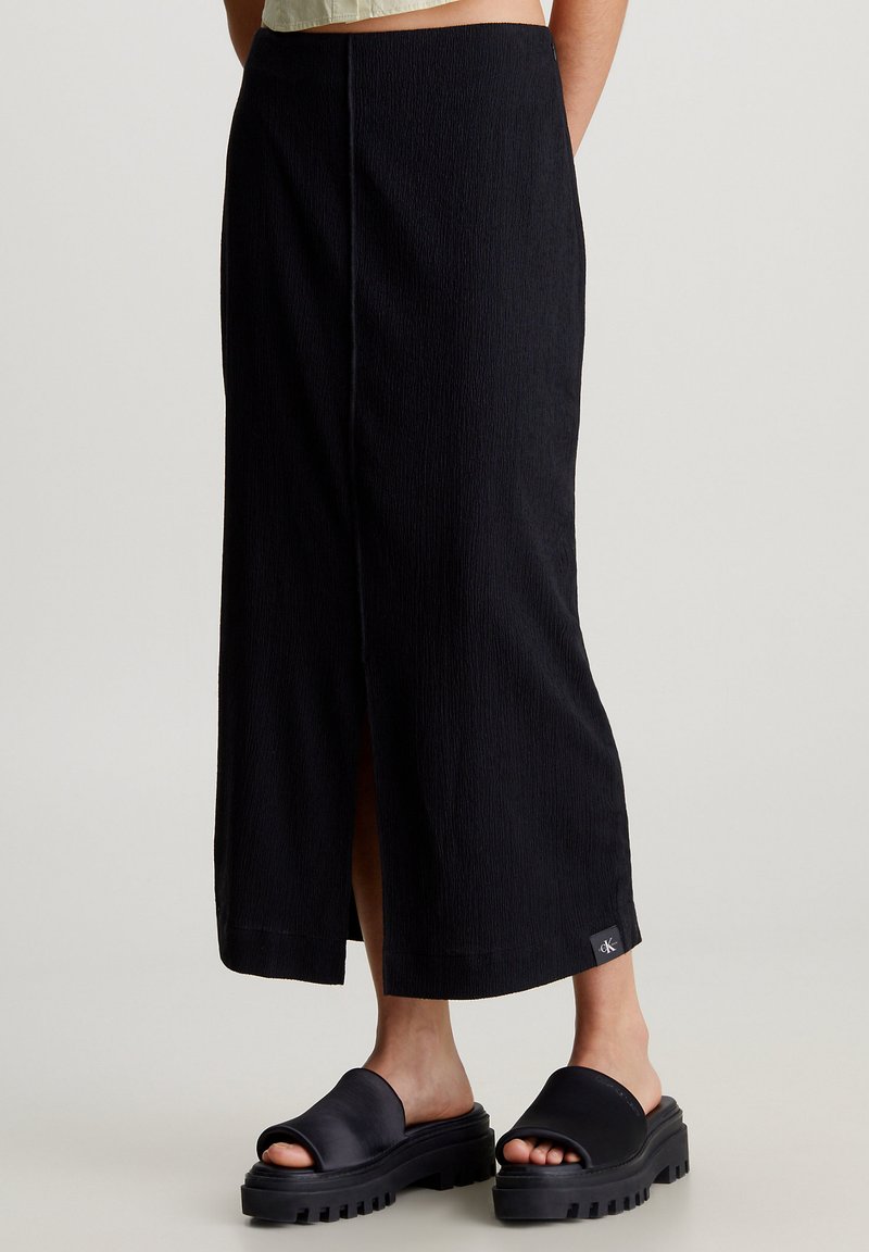 Jupe Crayon Trussardi Jeans En Tweed Noir/Bleu - Taille 38 IT (34 FR) - Neuf Avec Étiquettes