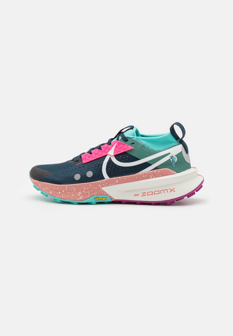 Nike Performance ZOOMX ZEGAMA 2 - Chaussures de running - armory navy/sail/green frost/vivid grape/red stardust