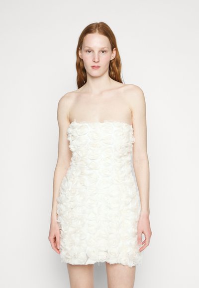 VACLAV FLORAL MINI BANDEAU DRESS WEDDING - Kokteilinė suknelė / vakarėlių suknelė - ivory