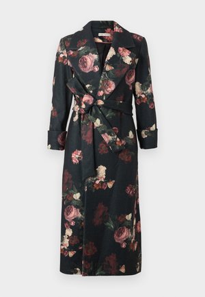 Alice + Olivia, KARLEY WRAP COAT - Manteau classique - black/multi-coloured