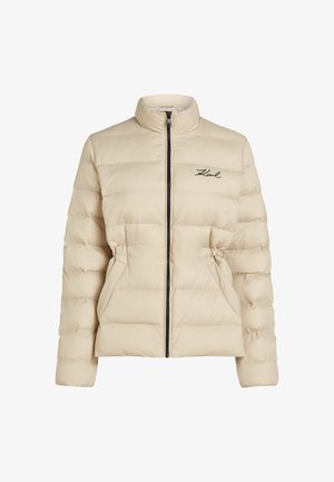 KARL LAGERFELD SIGNATURE PUFFER - Winterjas - light beige