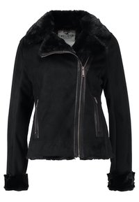 Hollister Co. Jacka i konstläder - black