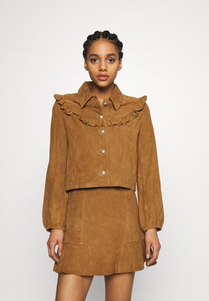 BENDRIE - Lederjacke - camel