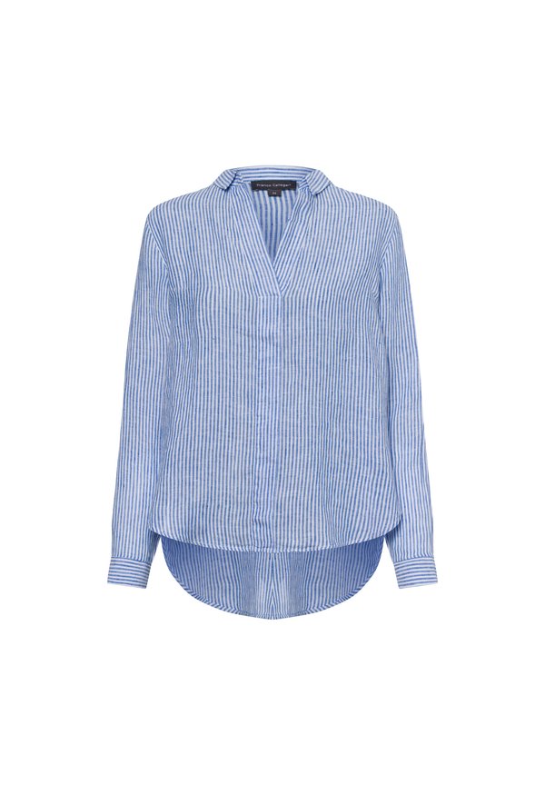Bluse - weiß blau