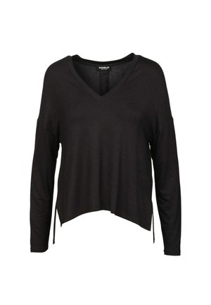 V NECK - Maglietta a manica lunga - Black