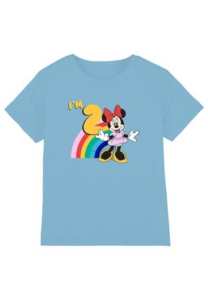 MINNIE MOUSE RAINBOW 2ND BIRTHDAY UNISEX - T-Shirt print - light blue