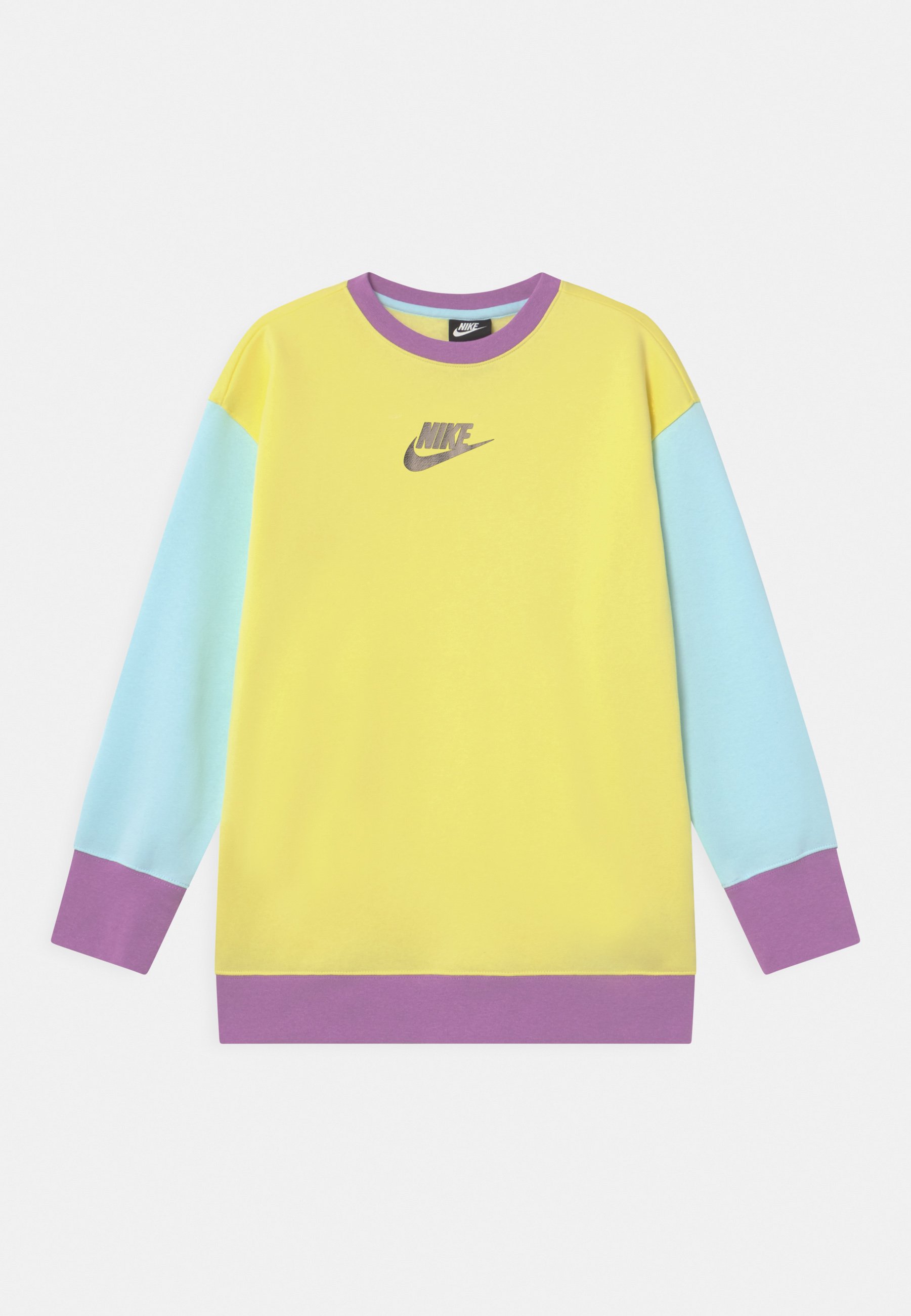 pink purple blue yellow sweater