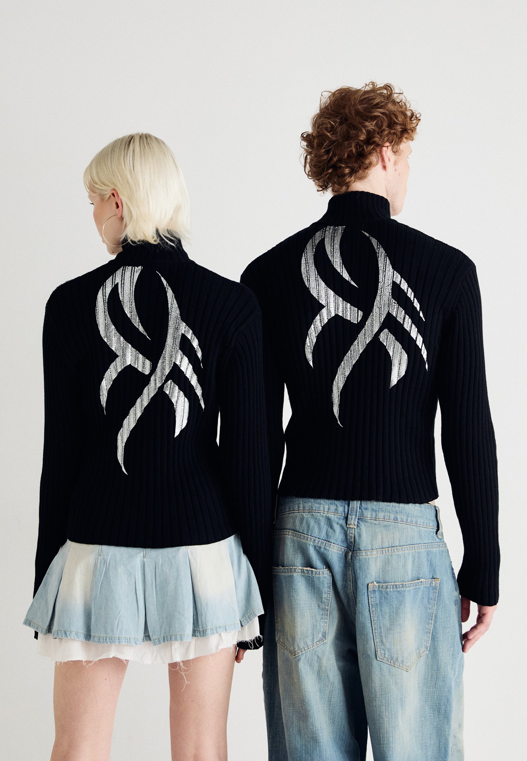 Jaded London TRIBAL DISCHARGE UNISEX - Cardigan - black - Zalando