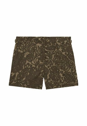 Reiss, REGULAR FIT - FALLOW PAISLEY-PRINT SIDE-ADJUSTER SWIM SHORTS  . - Badeshorts - mocha brown