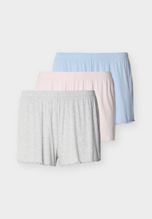 3 PACK - Pantaloni de pijama - mottled light grey/pink/blue
