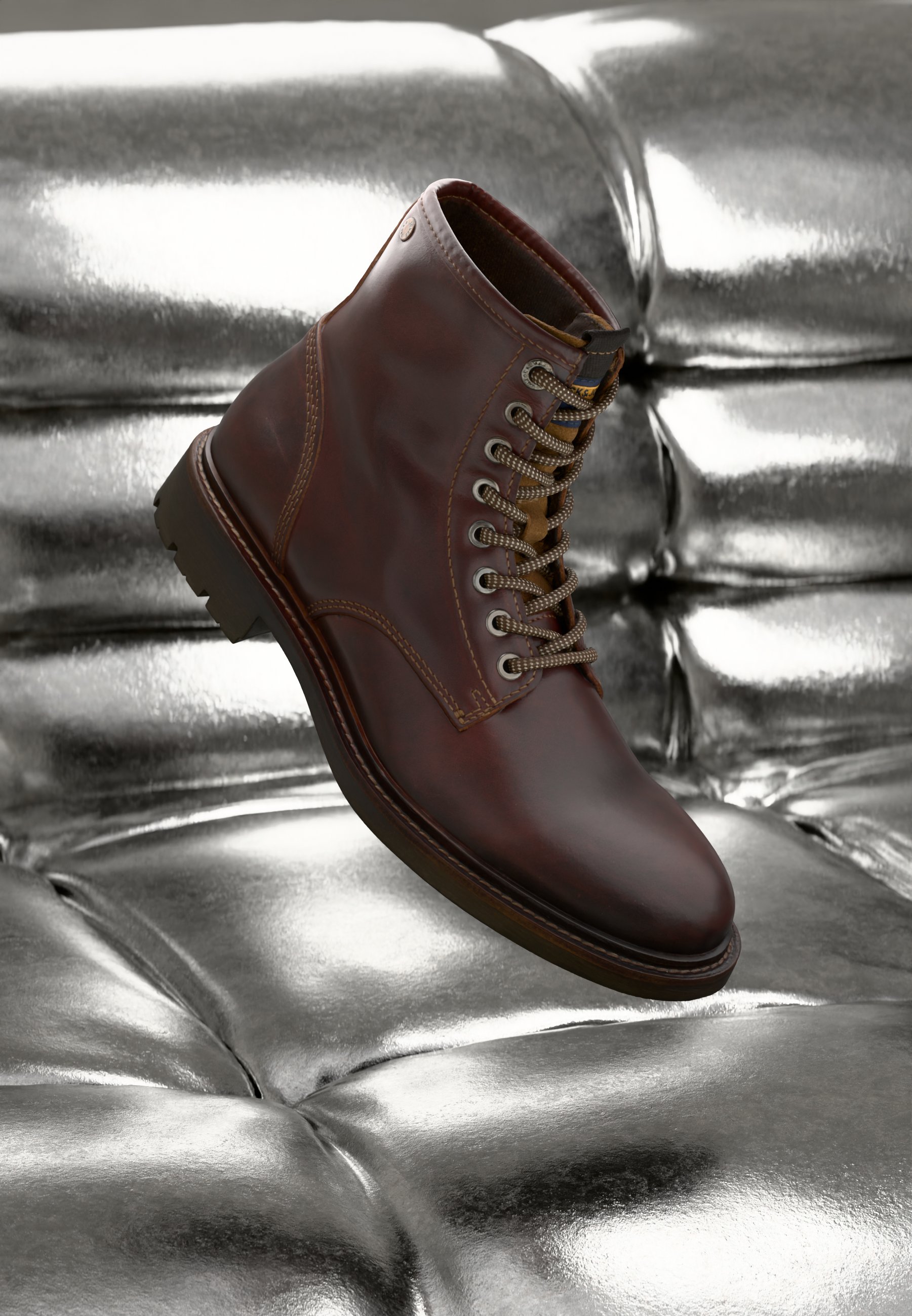 Shoe Jack E Jones Stivaletti Jack Jones Leather Lace Up Boots With Cuff In Brown  ASOS