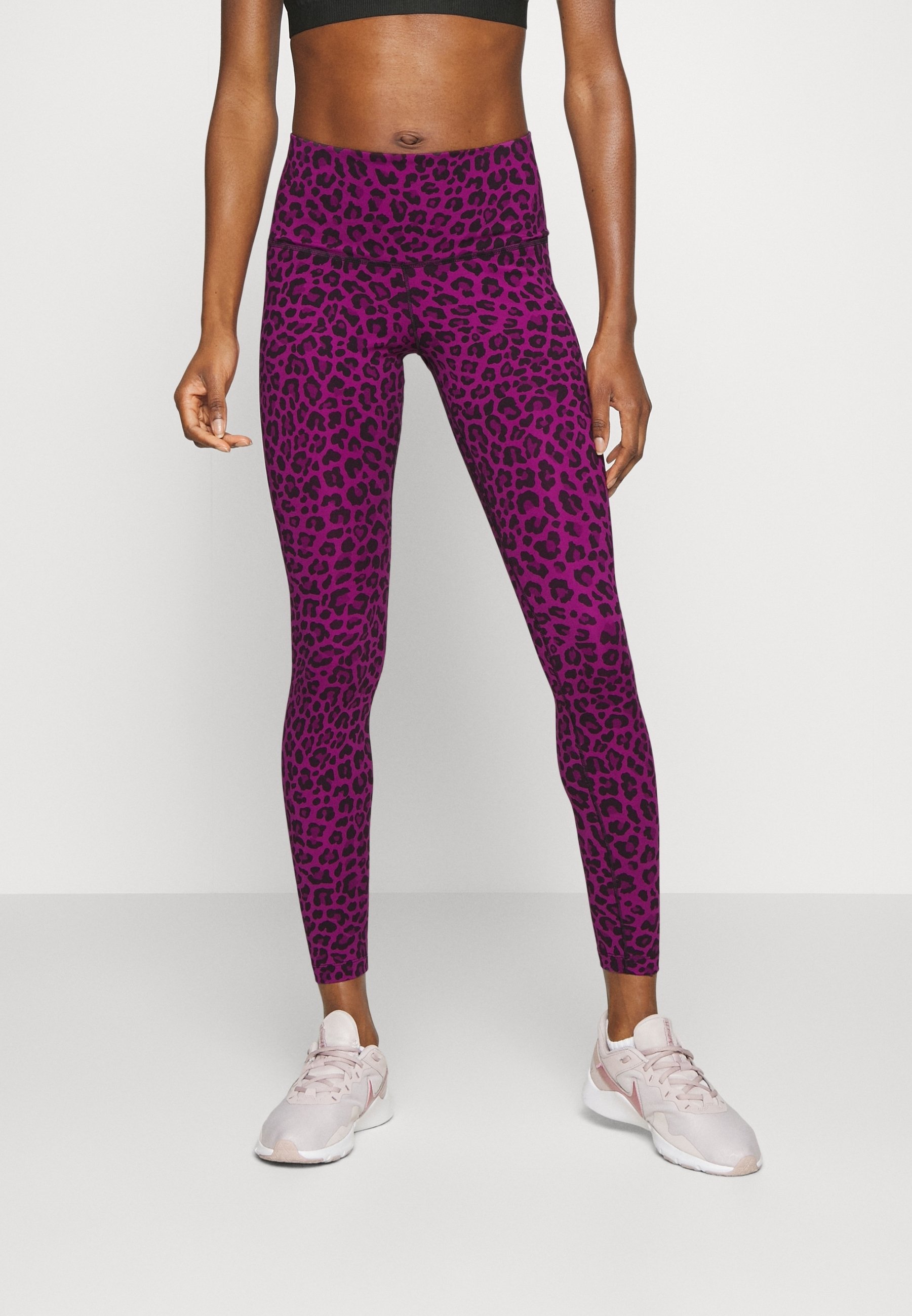 nike pink leopard print leggings
