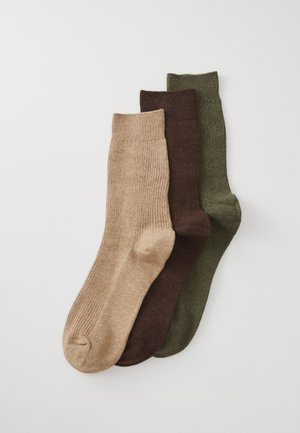 SLHSTORM 3 PACK - Socken - dark green melange