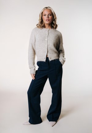 Colourful Rebel, RUS PINSTRIPE PINTUCK STRAIGHT PANTS - Pantalones - dark blue