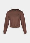 STUDIO FOUNDATIONS HOODY - Tops ar garām piedurknēm - espresso brown