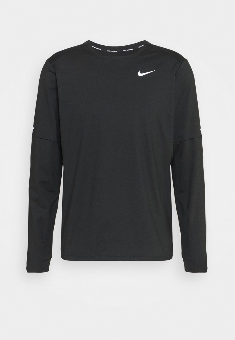 Nike Performance ELMNT CREW - Long sleeved top - black/reflective silver