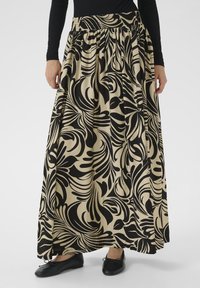 Kaffe CELIA - Velika suknja - feather gray black graphic