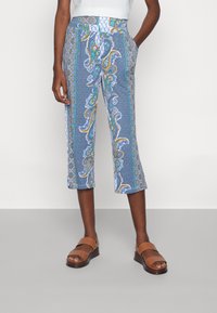 Cream PRINTA CULOTTE PANT - Calças - blue paisley