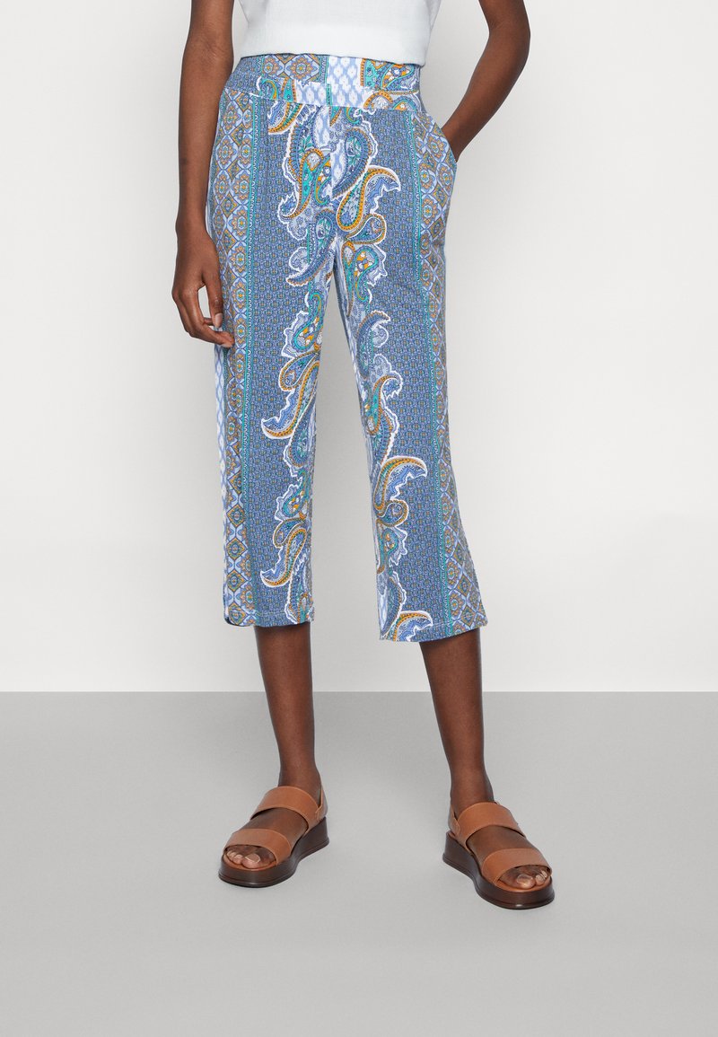 Cream PRINTA CULOTTE PANT - Calças - blue paisley
