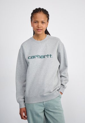 Carhartt WIP SWEAT - Sweatshirt - grey heather/dark fir