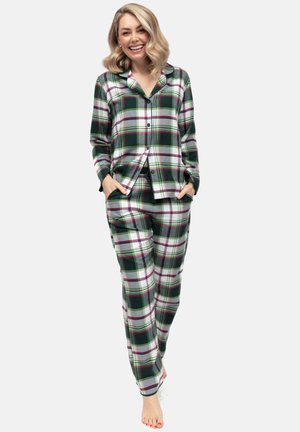 Cyberjammies BRUSHED CHECK  - Maglia del pigiama - dunkelgrun