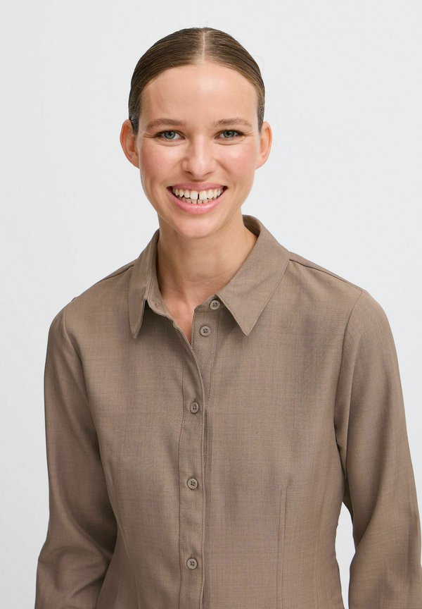 BYMMMIDDE - Button-down blouse - walnut melange3