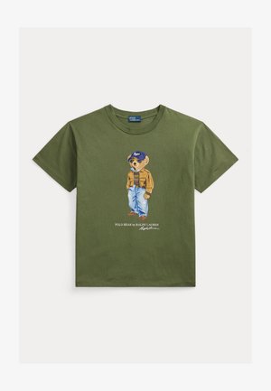 Polo Ralph Lauren, POLO BEAR COTTON JERSEY TEE - Tricou cu imprimeu - dense olive